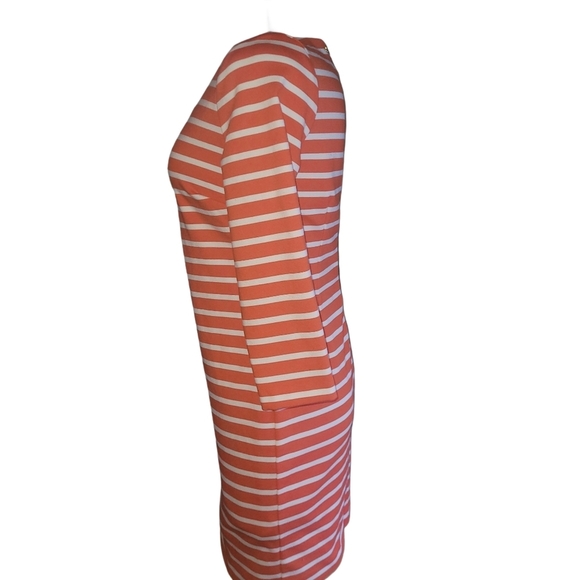 Michael Kors Orange and White Striped Sheath Dress S - Picture 5 of 7